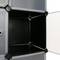 Modular shelving closet storage organizing 4 plastic cube 35x35cm black with doors