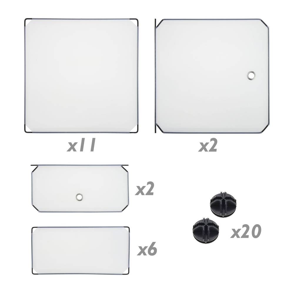 Armário organizador modular Prateleiras do 4 cubos 35x35cm 17x35cm de plástico branco com portas