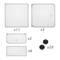 Armário organizador modular Prateleiras do 4 cubos 35x35cm 17x35cm de plástico branco com portas