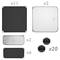 Armadio guardaroba scaffale modulare di 4 cubi 35x35cm 17x35cm nero con porte