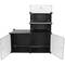 Armadio guardaroba scaffale modulare di 4 cubi 35x35cm 17x35cm nero con porte