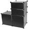 Armadio guardaroba scaffale modulare di 4 cubi 35x35cm 17x35cm nero con porte