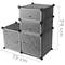 Armadio guardaroba scaffale modulare di 4 cubi 35x35cm 17x35cm nero con porte