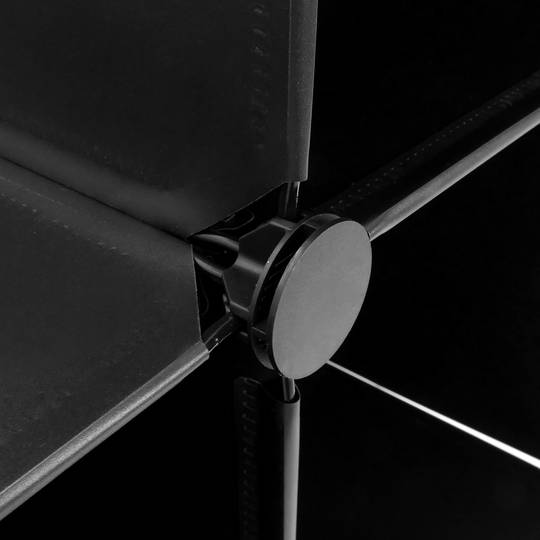 Armadio guardaroba scaffale modulare di 4 cubi 35x35cm 17x35cm nero con porte