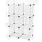 Armadio guardaroba scaffale modulare di 6 cubi 35x35cm bianco