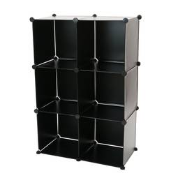 Modułowa szafka organizerowa Półki sześcianowe z czarnego plastiku 35x35 cm