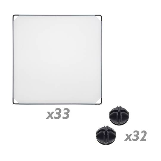 Armoire penderie cabinet etagère de 9 cubes de 35x35cm en plastique blanc