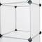 Armoire penderie cabinet etagère de 9 cubes de 35x35cm en plastique blanc