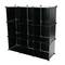 Modular shelving closet storage organizing 9 plastic cube 35x35cm black