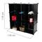 Modular shelving closet storage organizing 9 plastic cube 35x35cm black