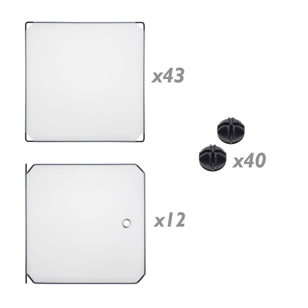 Modułowa szafka z organizerem Półki na 12 kostek z białego plastiku 35x35 cm z drzwiami