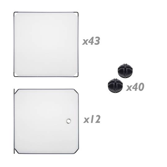 Modułowa szafka z organizerem Półki na 12 kostek z białego plastiku 35x35 cm z drzwiami