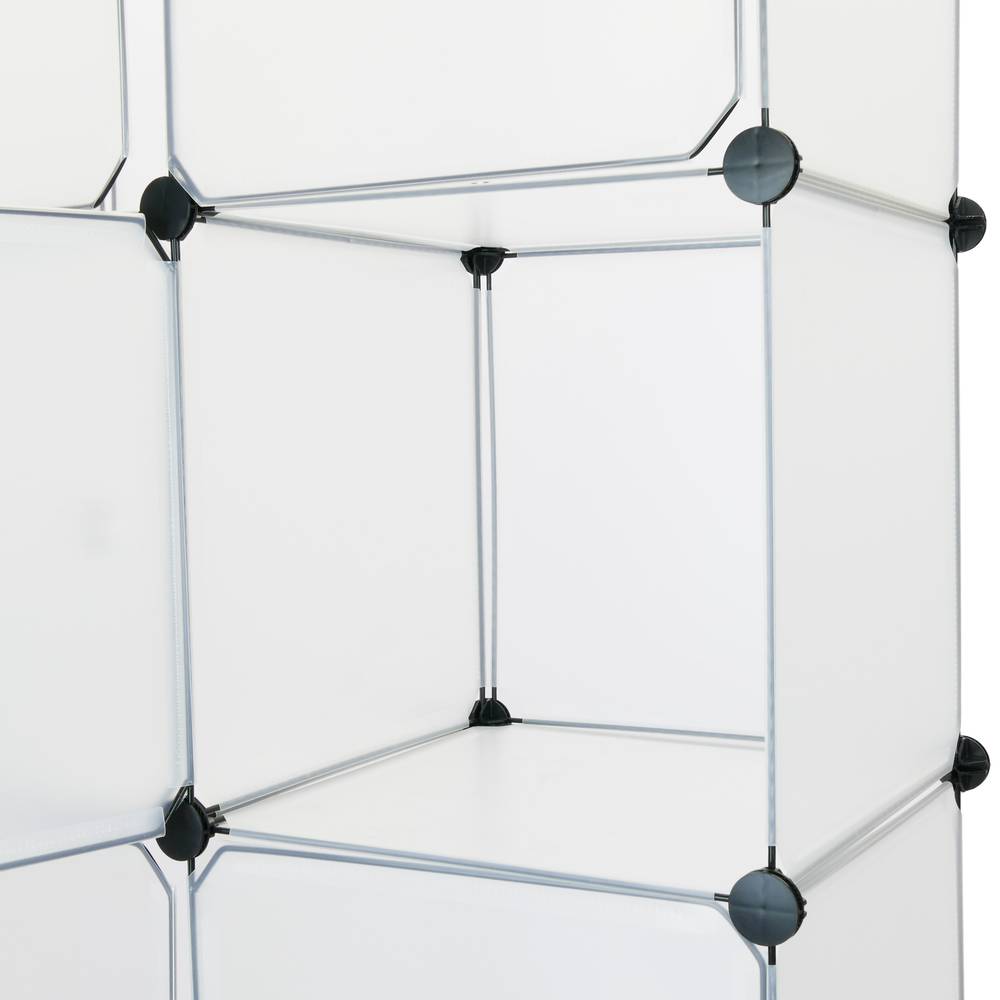 Modułowa szafka z organizerem Półki na 12 kostek z białego plastiku 35x35 cm z drzwiami