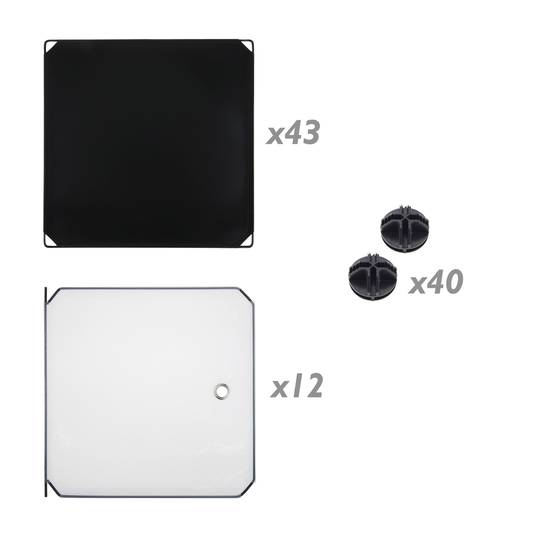 Modułowa szafka organizerowa Półki na 12 kostek z czarnego plastiku 35x35 cm z drzwiami