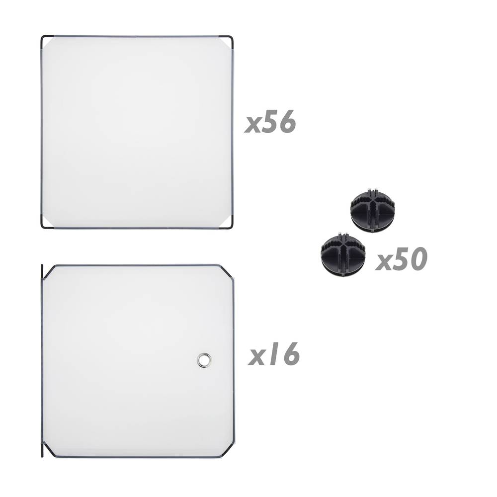 Armari organitzador modular Estanteries de 16 cubs de 35x35cm plàstic blanc amb portes