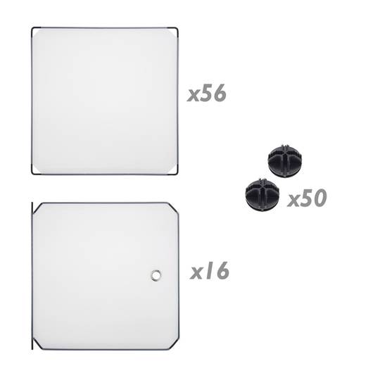 Armari organitzador modular Estanteries de 16 cubs de 35x35cm plàstic blanc amb portes