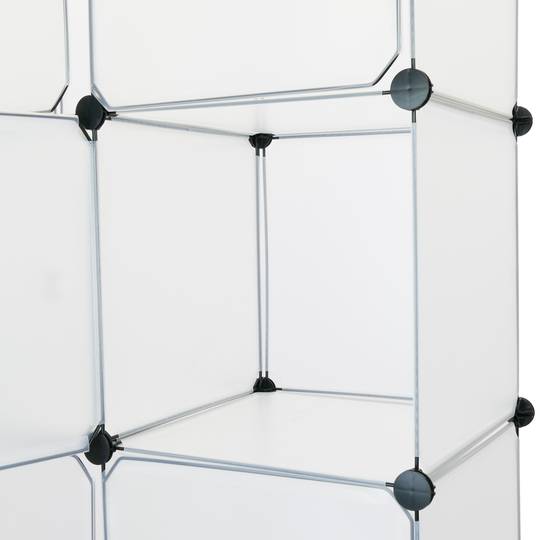 Armari organitzador modular Estanteries de 16 cubs de 35x35cm plàstic blanc amb portes
