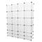 Armário organizador modular Prateleiras do 24 cubos 35x35cm 17x35cm de plástico branco com portas
