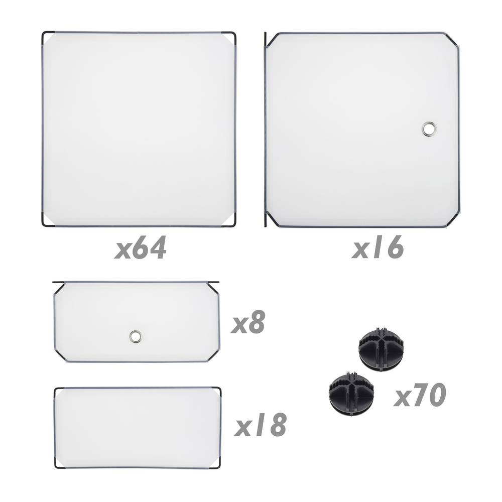 Armário organizador modular Prateleiras do 24 cubos 35x35cm 17x35cm de plástico branco com portas