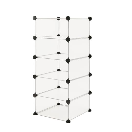 Armari organitzador modular Estanteries de 5 cubs de 17x35cm plàstic blanc