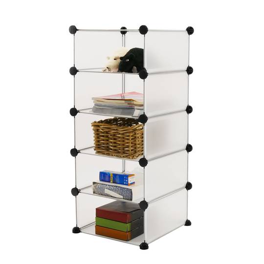 Armari organitzador modular Estanteries de 5 cubs de 17x35cm plàstic blanc