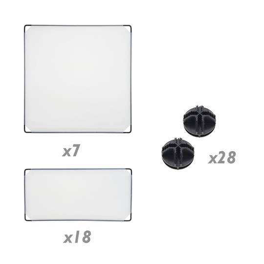 Armoire penderie cabinet etagère de 6 cubes de 17x35cm en plastique blanc