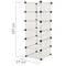 Armoire penderie cabinet etagère de 6 cubes de 17x35cm en plastique blanc