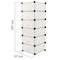 Armoire penderie cabinet etagère de 6 cubes de 17x35cm en plastique blanc avec portes