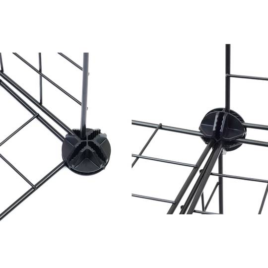 Paquet de 4 connectors negres per armari organitzador modular cúbic 35x35cm 17x35cm