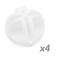 4 pack white connectors for cube modular organizer closet 35x35cm 17x35cm