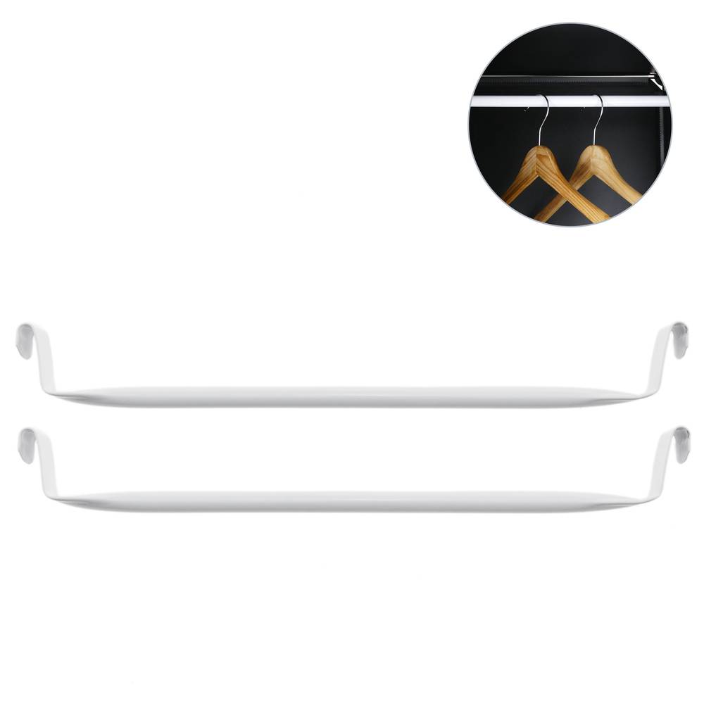 Bar appeso vestiti bianco 35cm per armadio organizzatore modulare 2-pack
