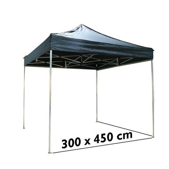 Alu-Klappzelt 300x450cm schwarz