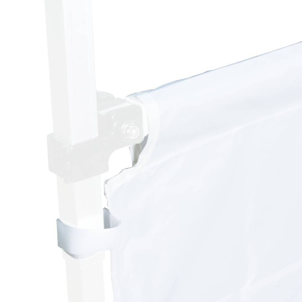 Toile latérale pour tente blanche 300x90cm style clôture