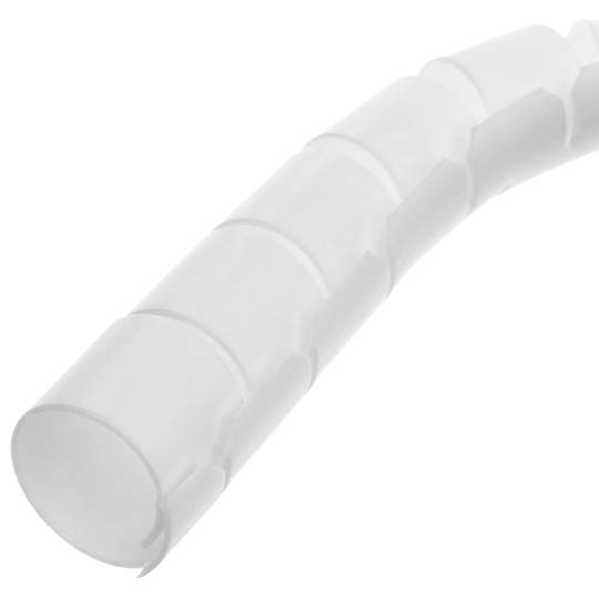 Guaina organizzatore di cavi bianco. Gestione cavo con clip 30-35 mm lunghezza 25 m