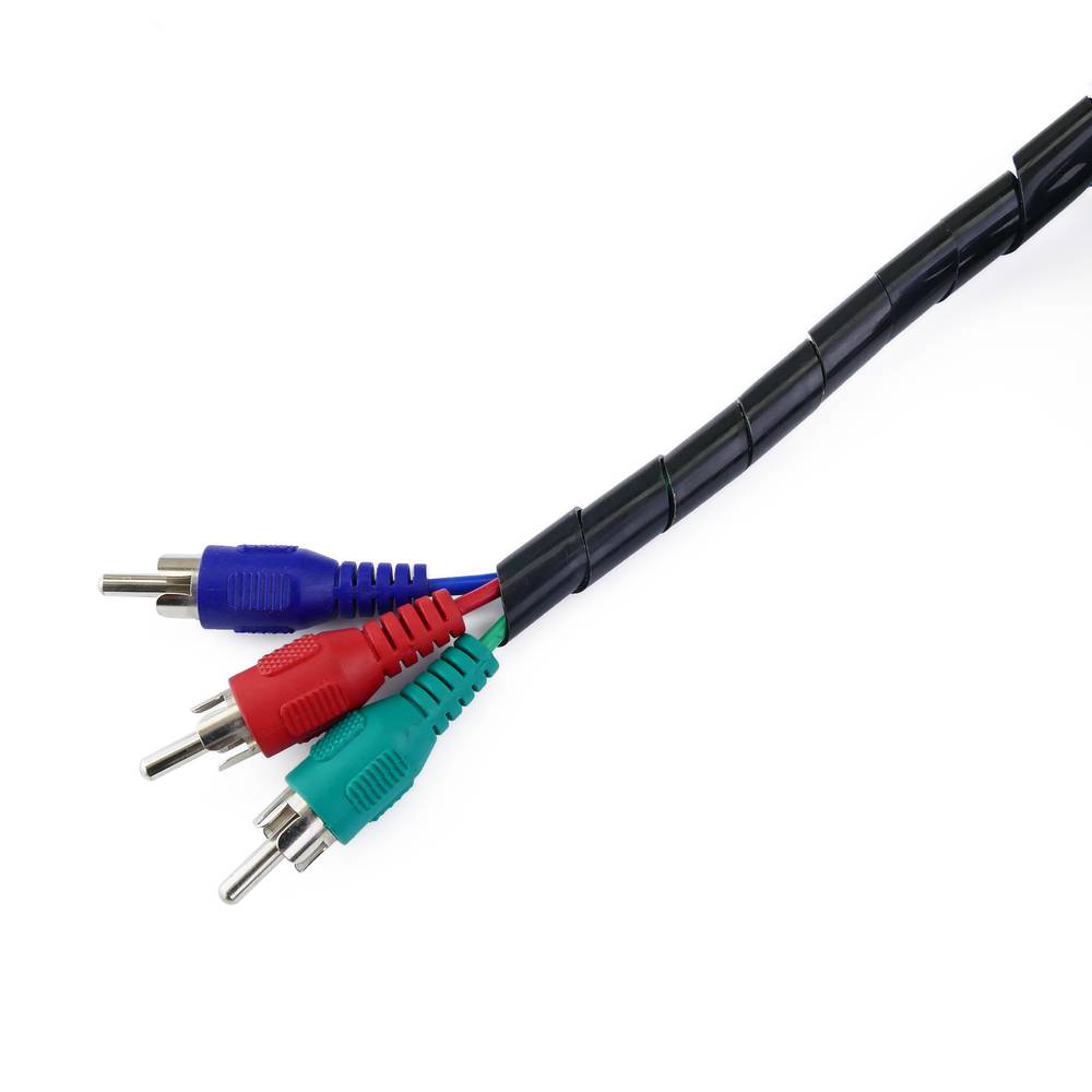 Organizador de cables. Funda negra en espiral de 6-60 mm longitud 10 m
