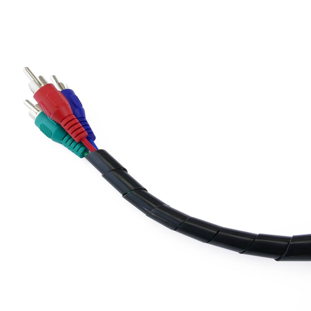 Organizador de cables. Funda negra en espiral de 6-60 mm longitud 10 m