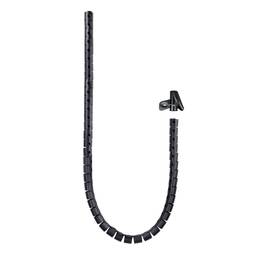 Organizador de cables. Funda negra con clip de 22-27 mm longitud 3 m