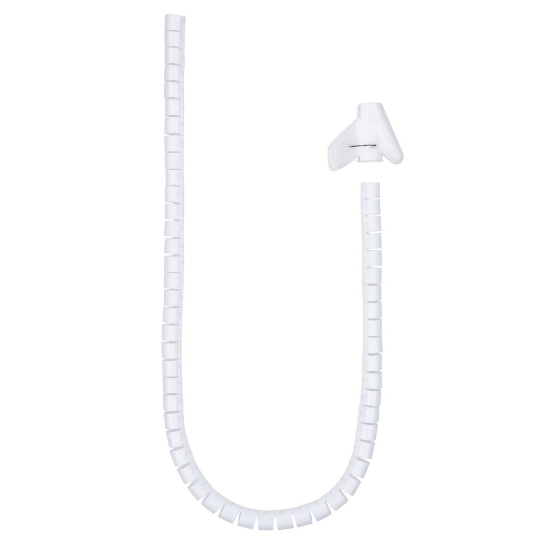 Organisateur de câbles. Gaine blanche avec clip 22-27 mm longueur 2 m