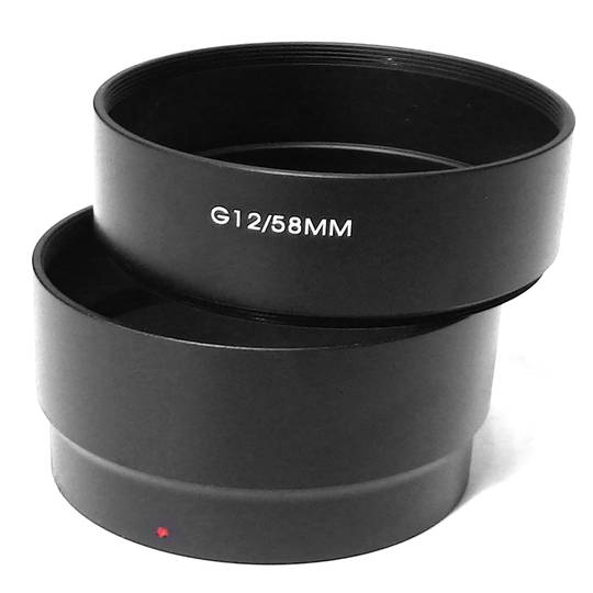 Obiettivo adattatore tubo 58 millimetri Canon PowerShot G12