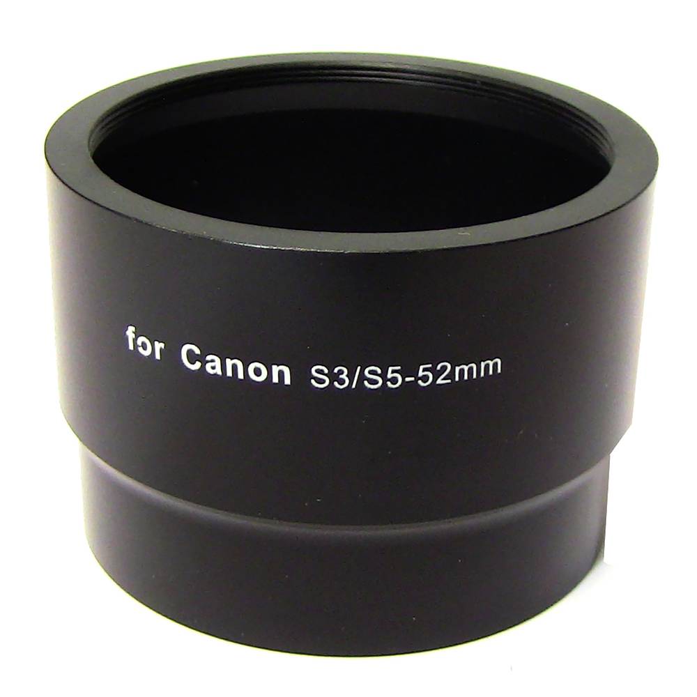 Tub adaptador per objectiu Canon PowerShot S3 a S5 52mm