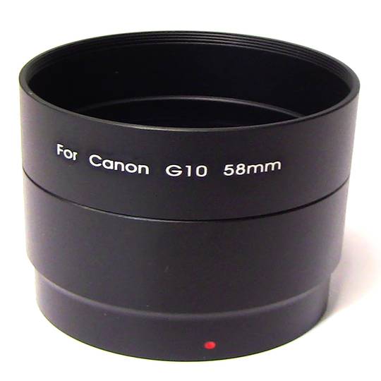 Tub adaptador per objectiu Canon EOS G10 58mm