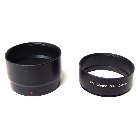 Tub adaptador per objectiu Canon EOS G10 58mm