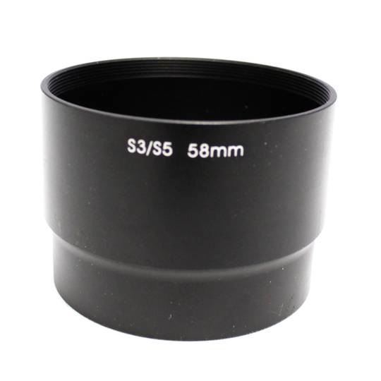 Tubo adaptador de lente Canon PowerShot S3 a S5 58 milímetros