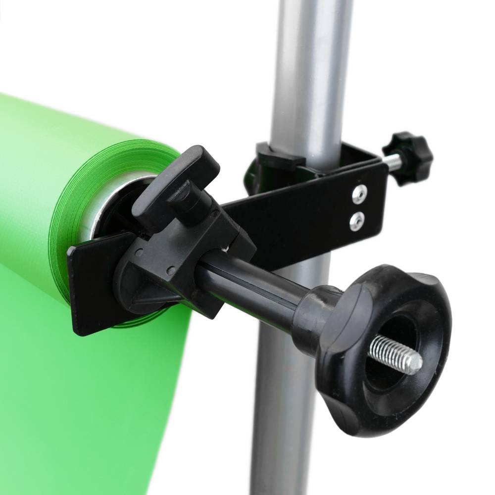 Kit de 1 rolo manual de fundos de estúdio fotográfico com fixação ao mastro