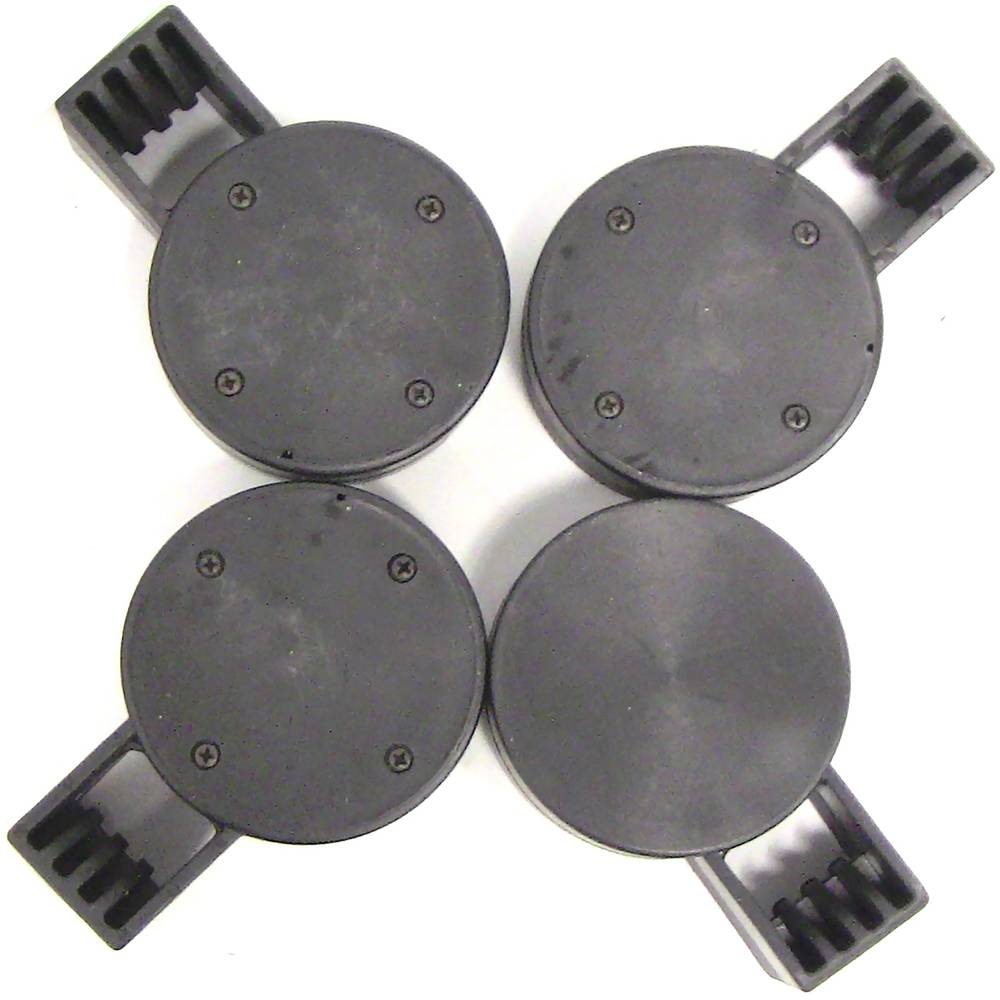 Kit of 4 manual reels of photo studio backgrounds with wall fixing