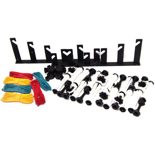 Kit de 6 enrolladores manuales de fondos de estudio fotográfico con fijación a pared