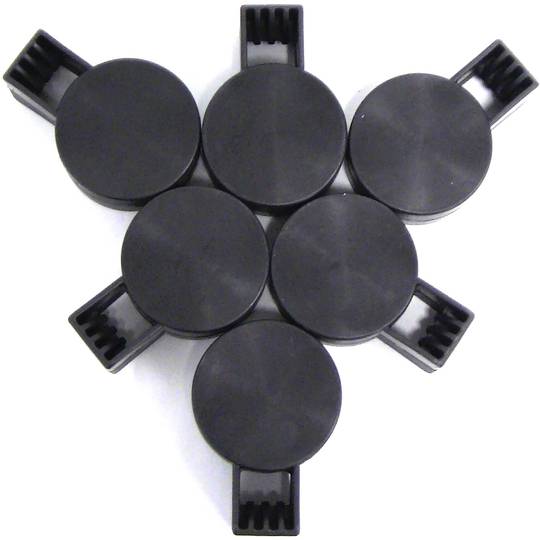 Kit de 6 enrolladores manuales de fondos de estudio fotográfico con fijación a pared