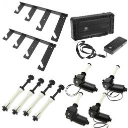 Kit de 4 enrotlladors motoritzats de fons d'estudi fotogràfic amb fixació a paret