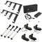 Kit de 4 enrolladores motorizados de fondos de estudio fotográfico con fijación a pared