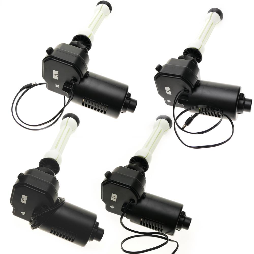 Kit de 4 enrolladores motorizados de fondos de estudio fotográfico con fijación a pared